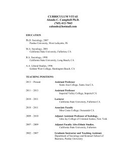 AC CV 2015 - Santa Ana College