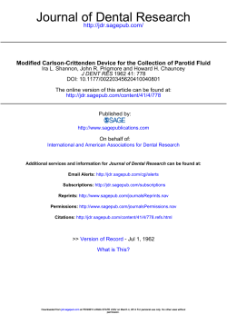 Modified Carlson-Crittenden Device for the Collection of Parotid Fluid