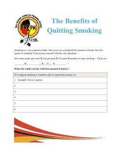The Benefits of Quitting Smoking