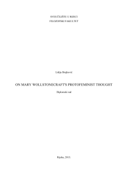 ON MARY WOLLSTONECRAFT`S PROTOFEMINIST THOUGHT