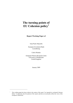 The turning points of EU Cohesion policy