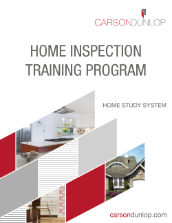 home inspection training program