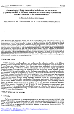 Comparison of three measuring techniques performances to