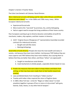 Chapter 4, Section 3 Teacher Notes The Color Line