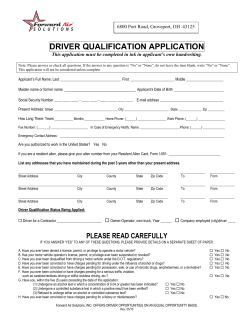 driver qualification application