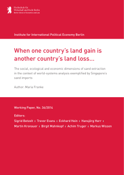 Maria Franke, When one country`s land gain is another