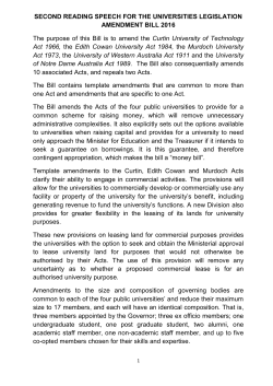 the Speech - Parliament of Western Australia