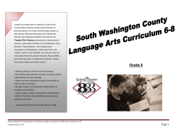 Eighth Grade Language Arts Curriculum