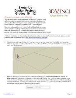 SketchUp Design Project: Grades 10 - 12