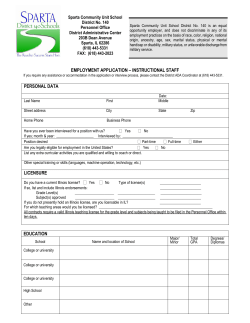 employment application &ndash; instructional staff