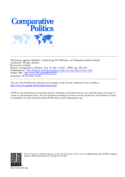 Politicians against Soldiers: Contesting the Military in