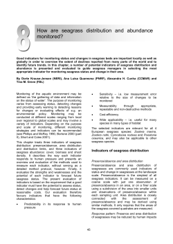 How are seagrass distribution and abundance monitored?