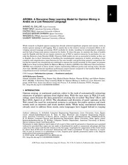 A AROMA: A Recursive Deep Learning Model for Opinion Mining in