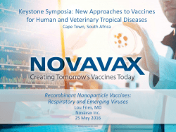 ecombinant Nanoparticle Vaccines