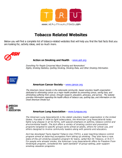 Tobacco Related Websites
