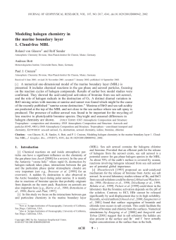 Modeling halogen chemistry in the marine boundary layer 1. Cloud