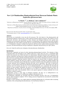Mazoir N., Belahyan A., Benharref A., J. Mater. Environ. Sci. 6