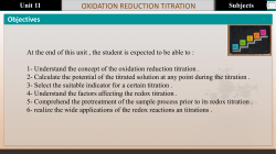 OXIDATION REDUCTION TITRATION