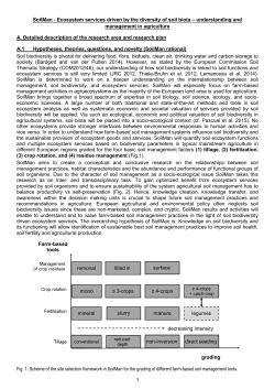 1 SoilMan - Ecosystem services driven by the diversity