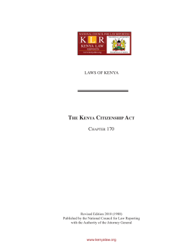 Kenya Citizenship Act (Cap 170)