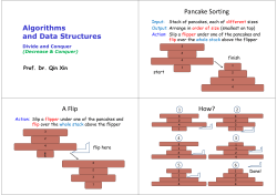 Algorithms and Data Structures Pancake Sorting A Flip How?