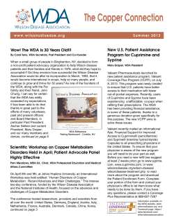 The Copper Connection - Wilson Disease Association