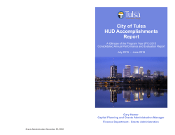 City of Tulsa HUD Accomplishments Report