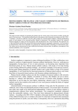 DISTINGUISHING THE PLATEAU AND VALLEY COMPONENTS OF