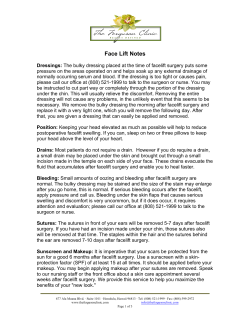 Face Lift Notes - The Ferguson Clinic