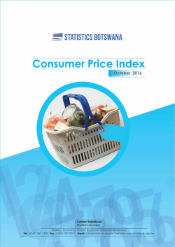 Consumer Price Index - Statistics Botswana
