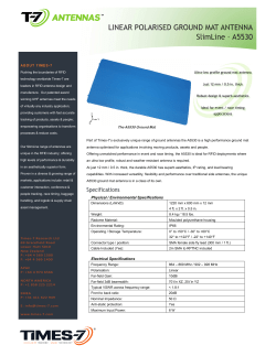 LINEAR POLARISED GROUND MAT ANTENNA SlimLine &ndash; A5530