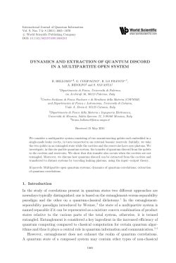 DYNAMICS AND EXTRACTION OF QUANTUM