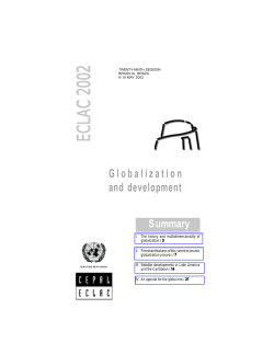 Globalization and Development. Summary - CEPAL