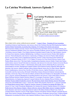 La Catrina Workbook Answers Episode 7
