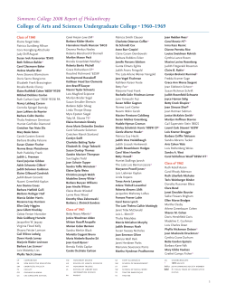 College of Arts and Sciences Undergraduate