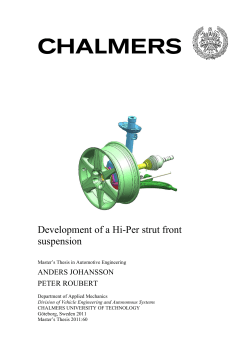 Development of a Hi-Per strut front suspension