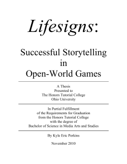 Successful Storytelling in Open