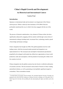 China`s Rapid Growth and Development