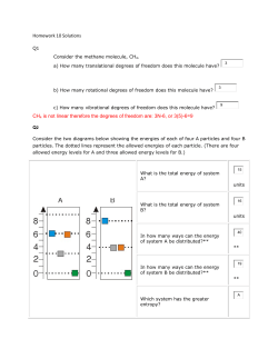 Homework 10 Solutions CH4 is not linear therefore the degrees of