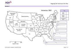 GCSE History Mapping the American Civil War