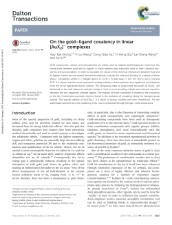 Dalton Transactions - Chemistry Department at Brown University