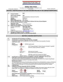 Safety data sheet - Washington Mills
