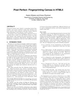 Pixel Perfect: Fingerprinting Canvas in HTML5