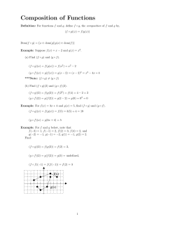 Composition of Functions