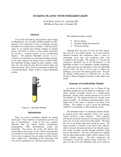 staking plastic with infrared light