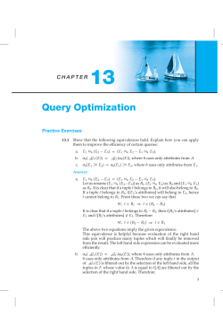 Query Optimization