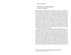 Finding Disabled Veterans in History