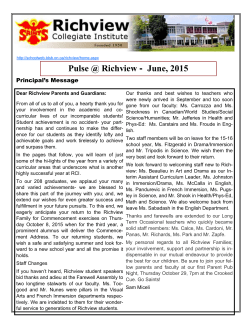 newsletter -June 2015