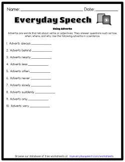 1. Adverb - Everyday Speech