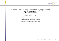 Criteria on leading terms for S-polynomial